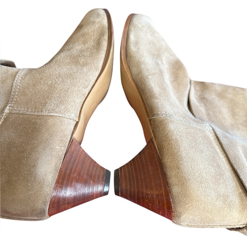 Navajo Suede Half Boots Light Tan Heel Sz 11 - Picture 5 of 8